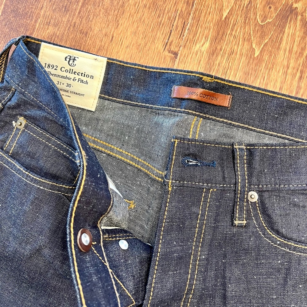 Abercrombie speckled dark selvedge denim. Hard to find!